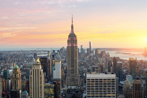 View with skyscrapers 