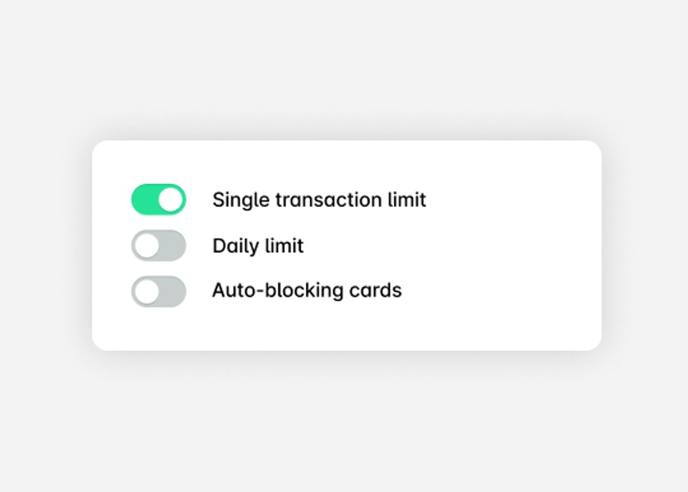 Advanced card controls including daily and single limits, custom multi-step approval workflows and auto-blocking for late expenses.
