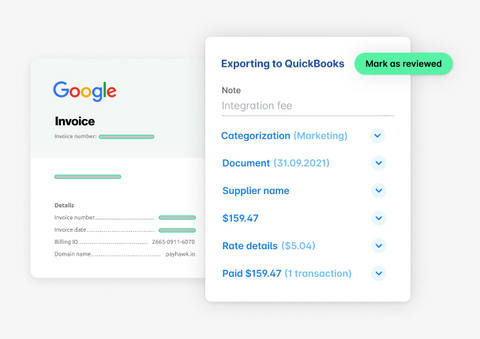 Automatic invoice and expense reconciliation for in-month review