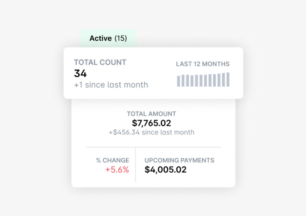 A scope creep reduction feature from Payhawk's subscription spend management application