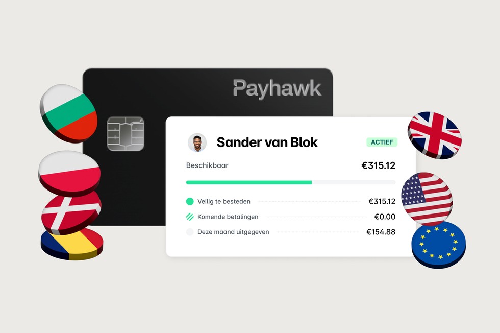 Multi-currency business expense mangaement gemakkelijk gemaakt met de corporate cards van Payhawk. 