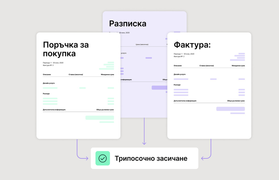 3-way matching на поръчките за покупка, приемо-предавателните протоколи и фактурите.