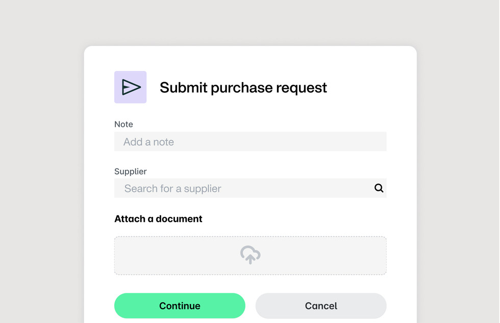 Submit purchase request