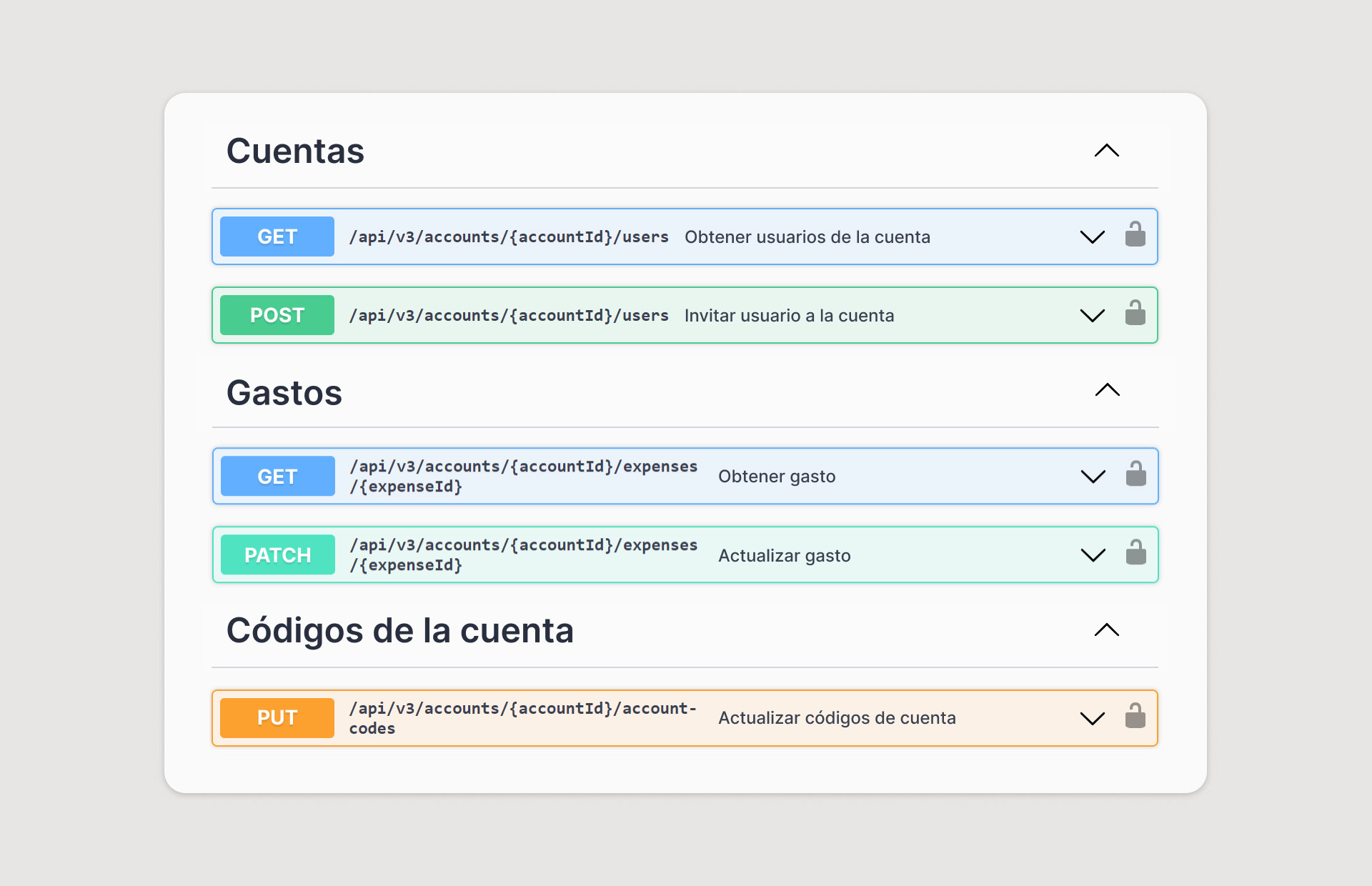 Explorador API fácil de usar