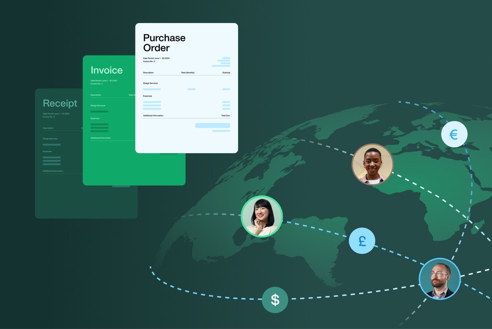 Une solution complète qui intègre les bons de commande, le rapprochement à 3 facteurs, des virements internationaux à faible coût dans plus de 50 devises à 160 pays