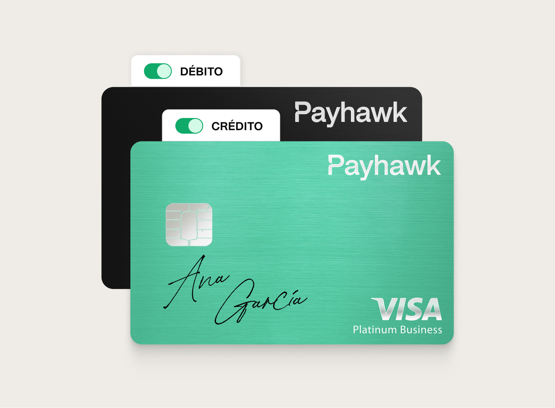 una imagen que muestra que payhawk tiene tarjetas de empresa de crédito y débito para empresas