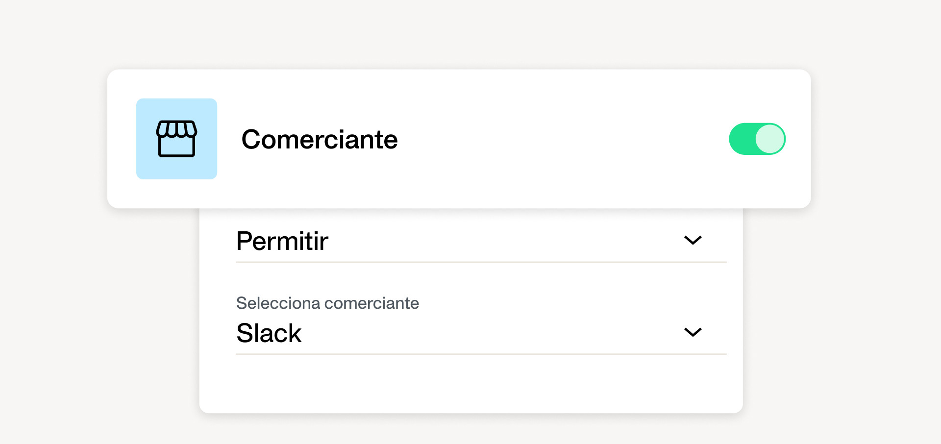 Controles avanzados en las tarjetas corporativas: crea restricciones de gasto según el comerciante para eliminar los gastos fuera de la política de empresa y el riesgo de fraude.