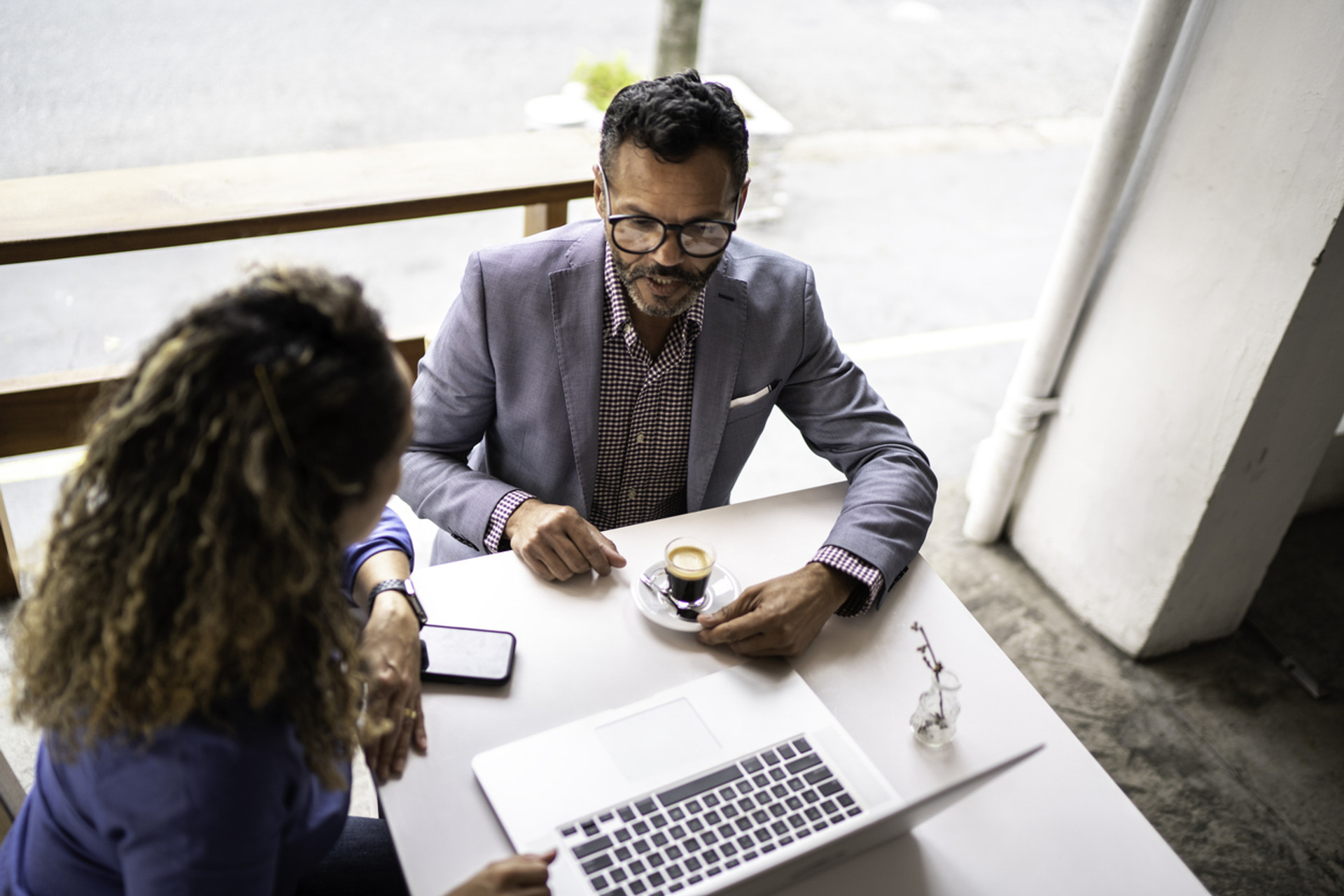 Two people assessing ERP and expense management integrations
