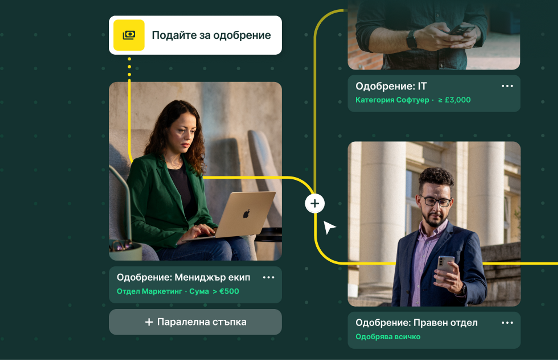 Изображение, илюстриращо усъвършенствания дизайнер на одобрения за разходи, фактури и покупки