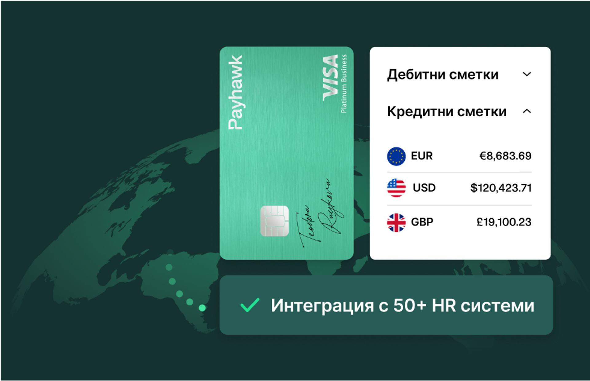 кредитни карти Visa в евро, подобрени лимити и интеграции с повече от  50 HR системи