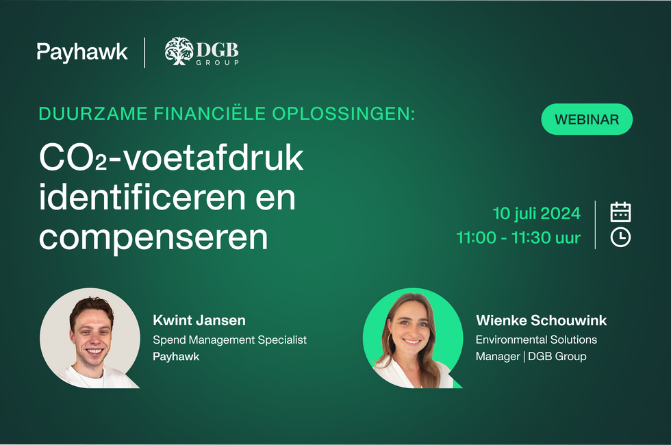 Webinar over duurzame oplossingen voor CO2-voetafdruk beheer met Payhawk