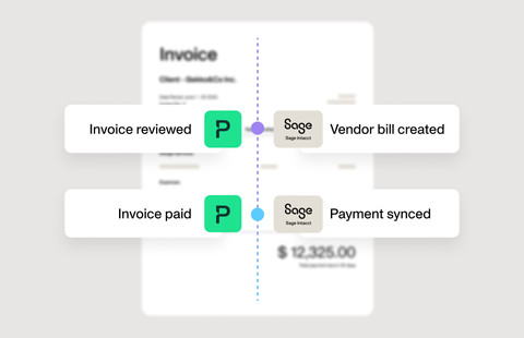 Image showing that with the Sage Intacct and Payhawk integration, you will have real-time reconciliation and faster month-end process