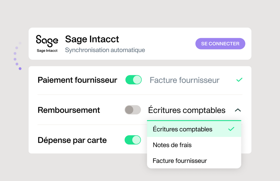 Illustration montrant la facilité d'intégration de Sage Intacct 