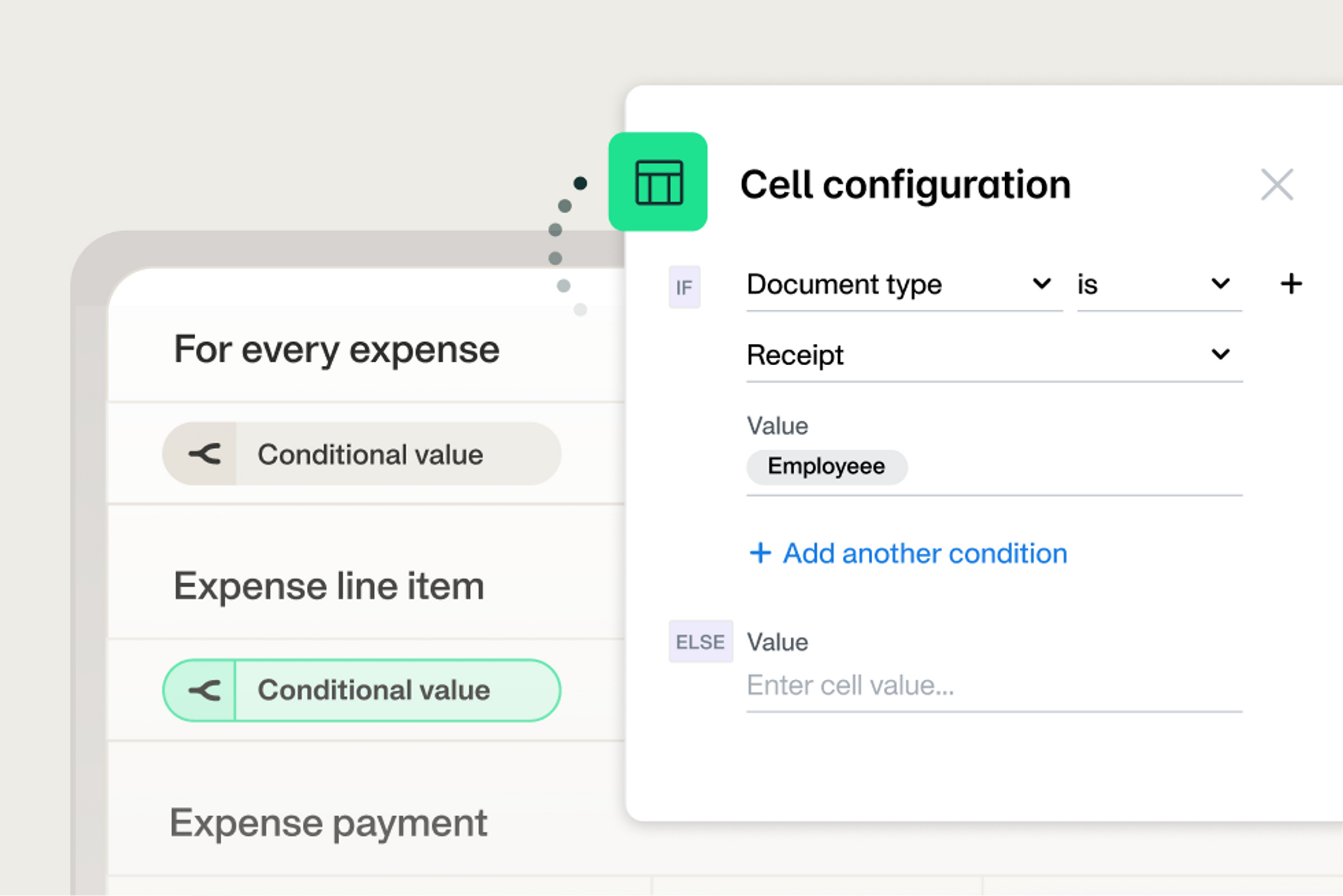 Image illustrating that you can configure a customized Excel & CSV template export