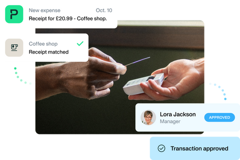 An illustration how automation speeds up expense management - from making the expense till the approval - a complete expense management platform