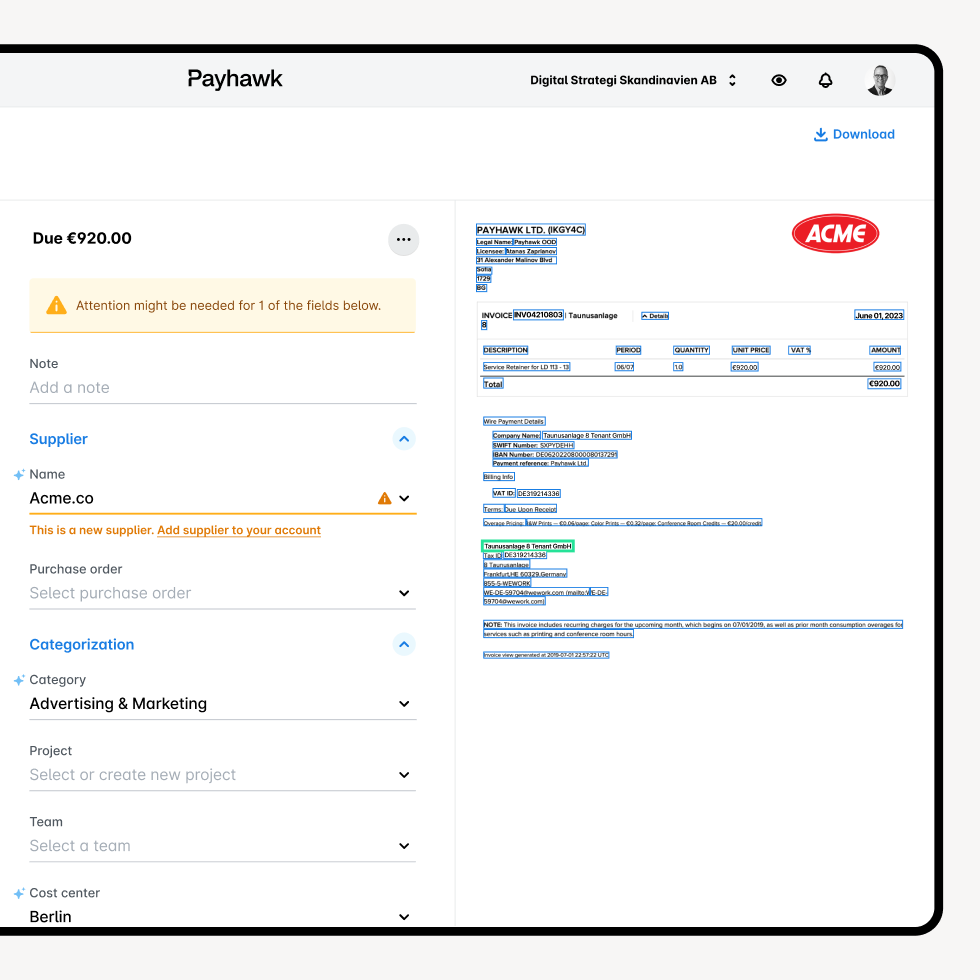 enhanced document extraction process