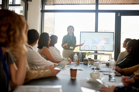 finance-leaders-in-a-meeting-discussing-data-insights-pulled-by-AI-tech