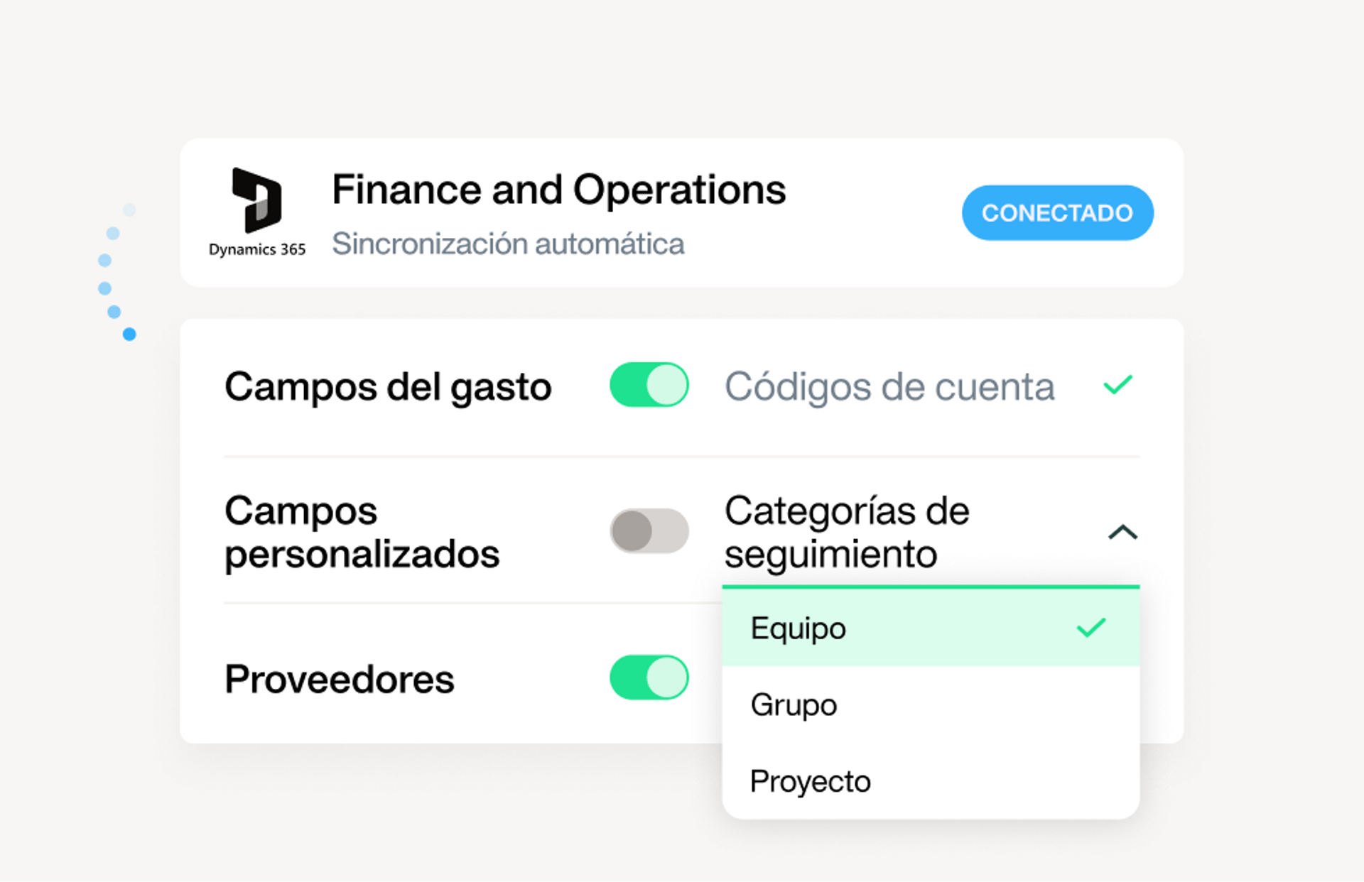 Imagen que muestra la facilidad en la configuración de Microsoft Finance and Operations para personalizar los campos