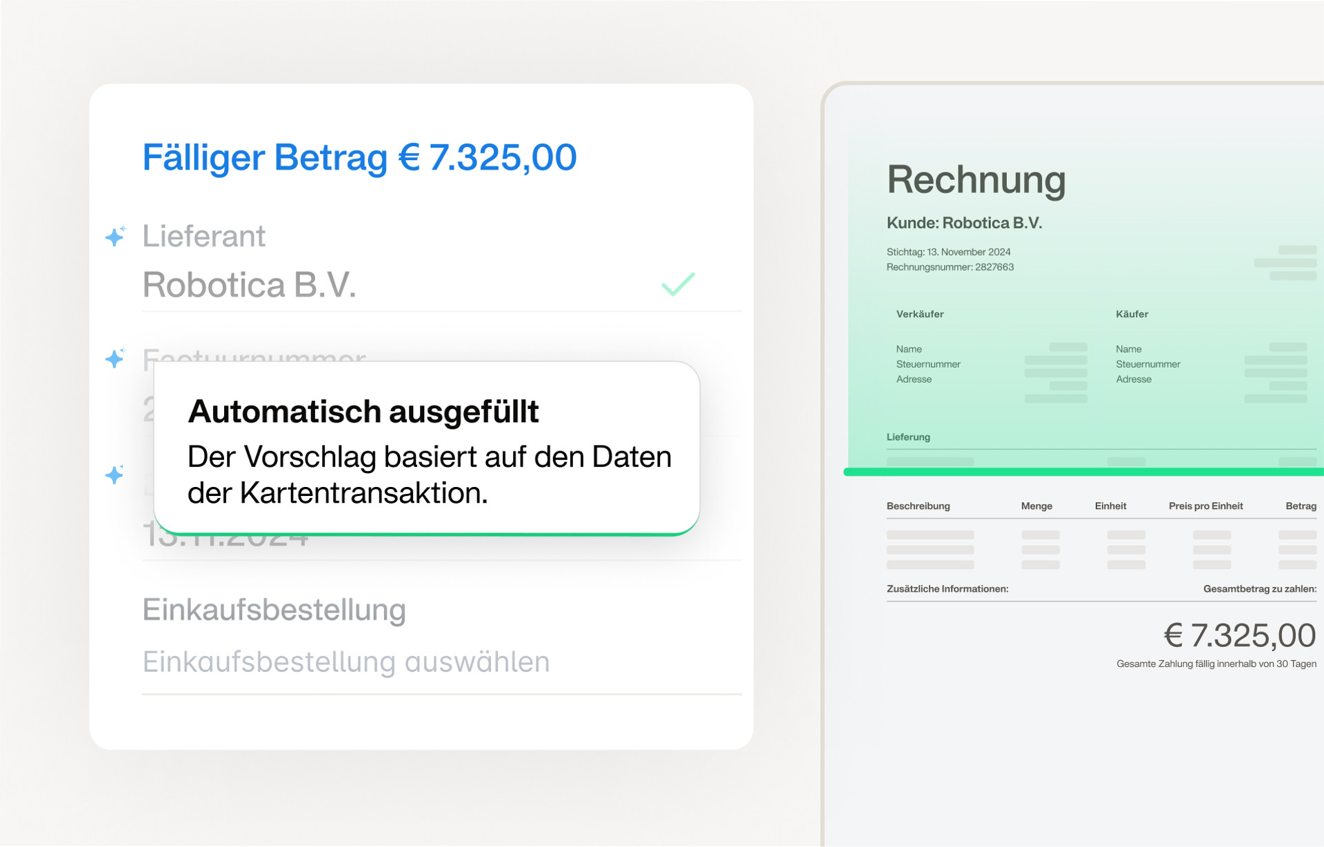 Bild, das zeigt, wie die Technologie von Payhawk dazu beiträgt, die Black Box der KI durch die Funktion „Tooltips zur Spesenautomatisierung“ zu entschlüsseln.