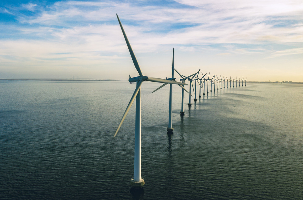 Image showing a renewable energy windfarm