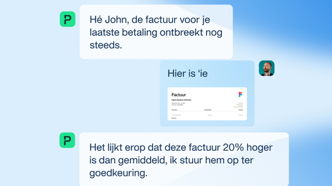 Afbeelding die AI-agents in actie laat zien tijdens een chatgesprek