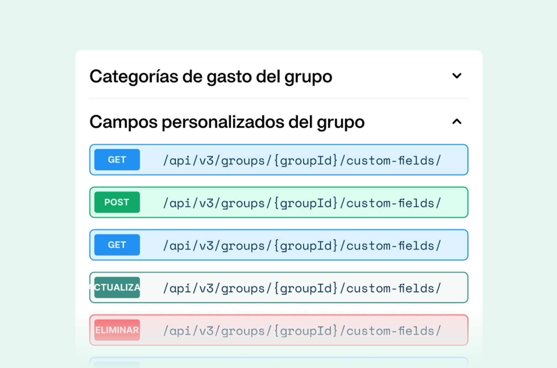 Ilustración que muestra que ahora dispones de endpoints API con los que puedes gestionar múltiples entidades con facilidad.