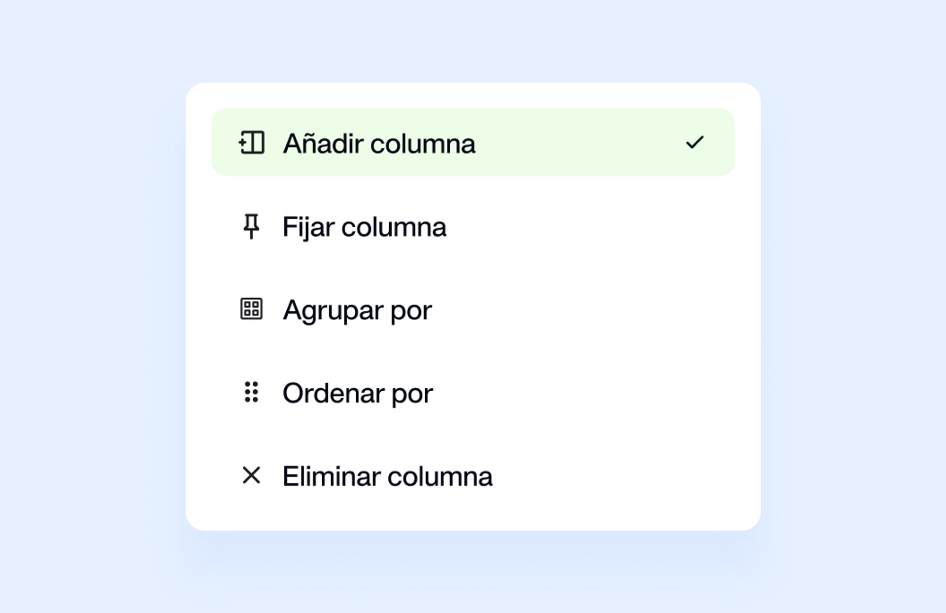 Imagen que muestra la personalización de campos para el informe de gastos que genera Payhawk