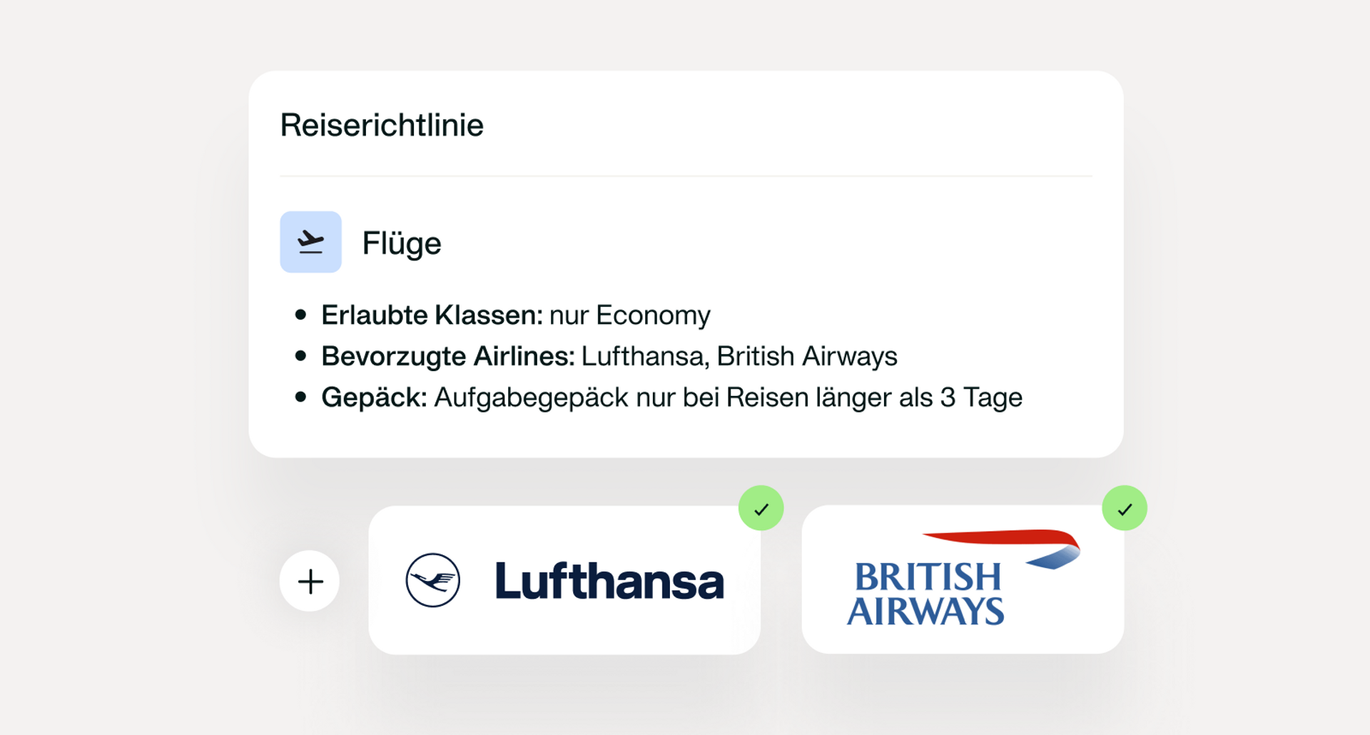 Ein Bild, das zeigt, dass Ihre Reiserichtlinie nahtlos in den Arbeitsablauf integriert ist