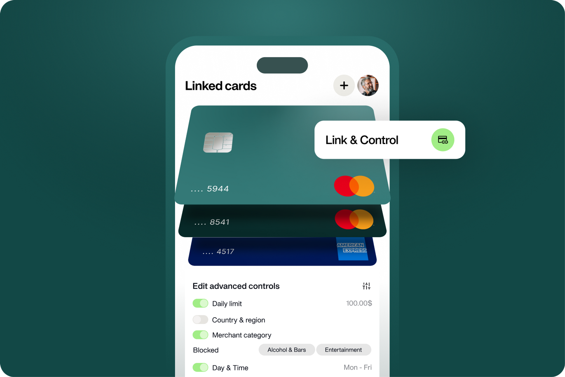 An image showing that Payhawk supports all US issued bank cards