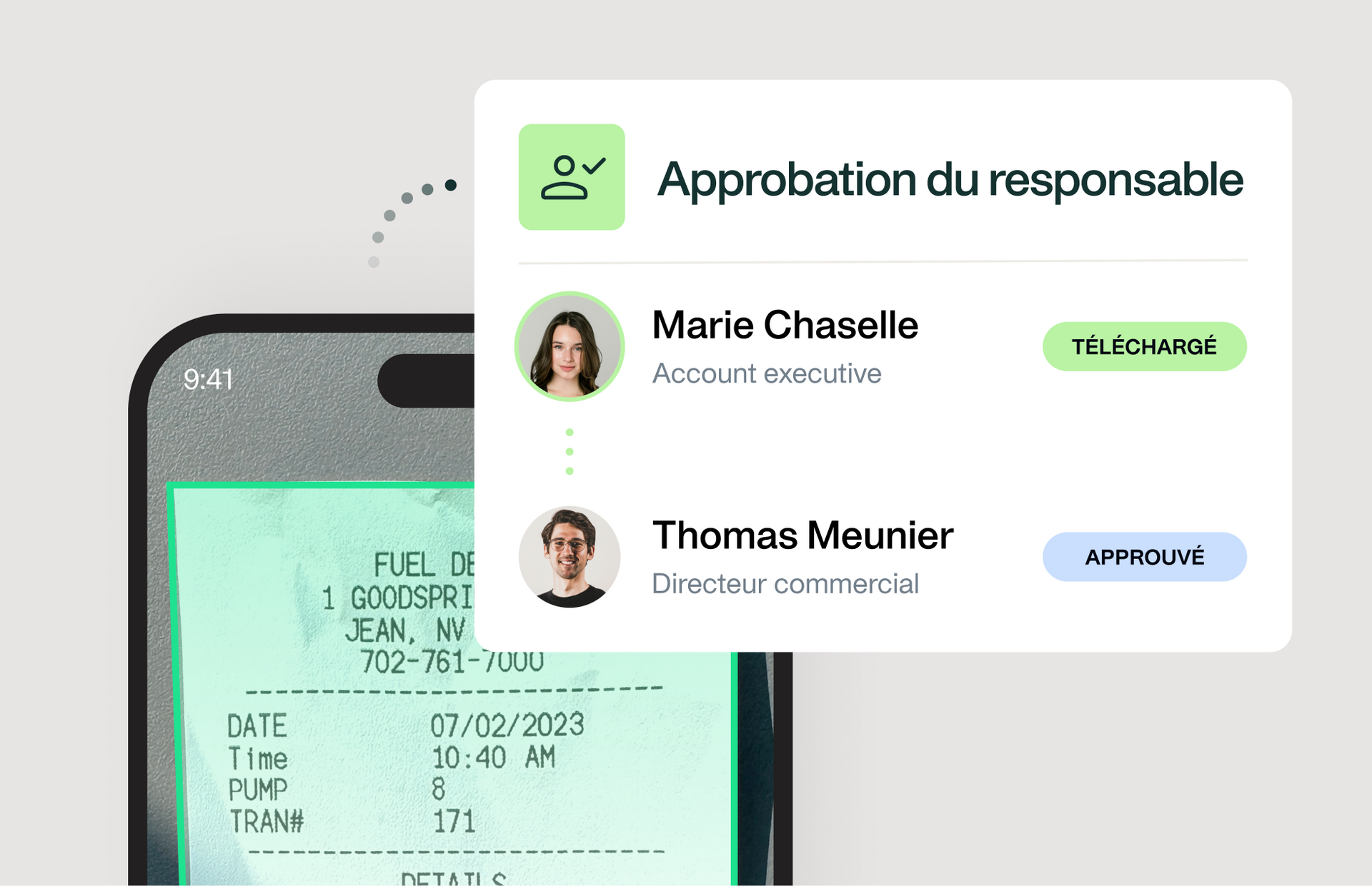 illustration d'un workflow d'approbation d'une dépense dans Payhawk