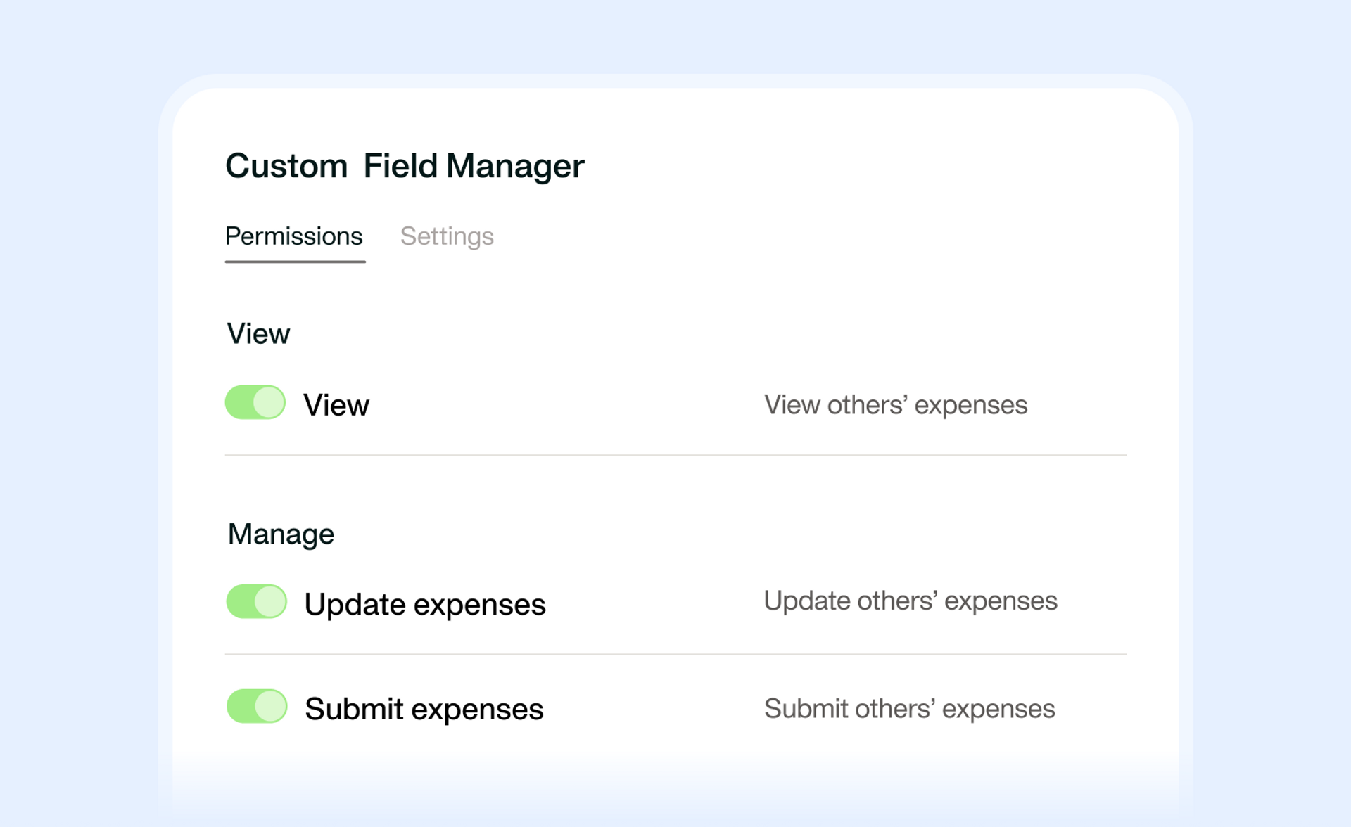 Image showing that you can add custom permissions to your roles