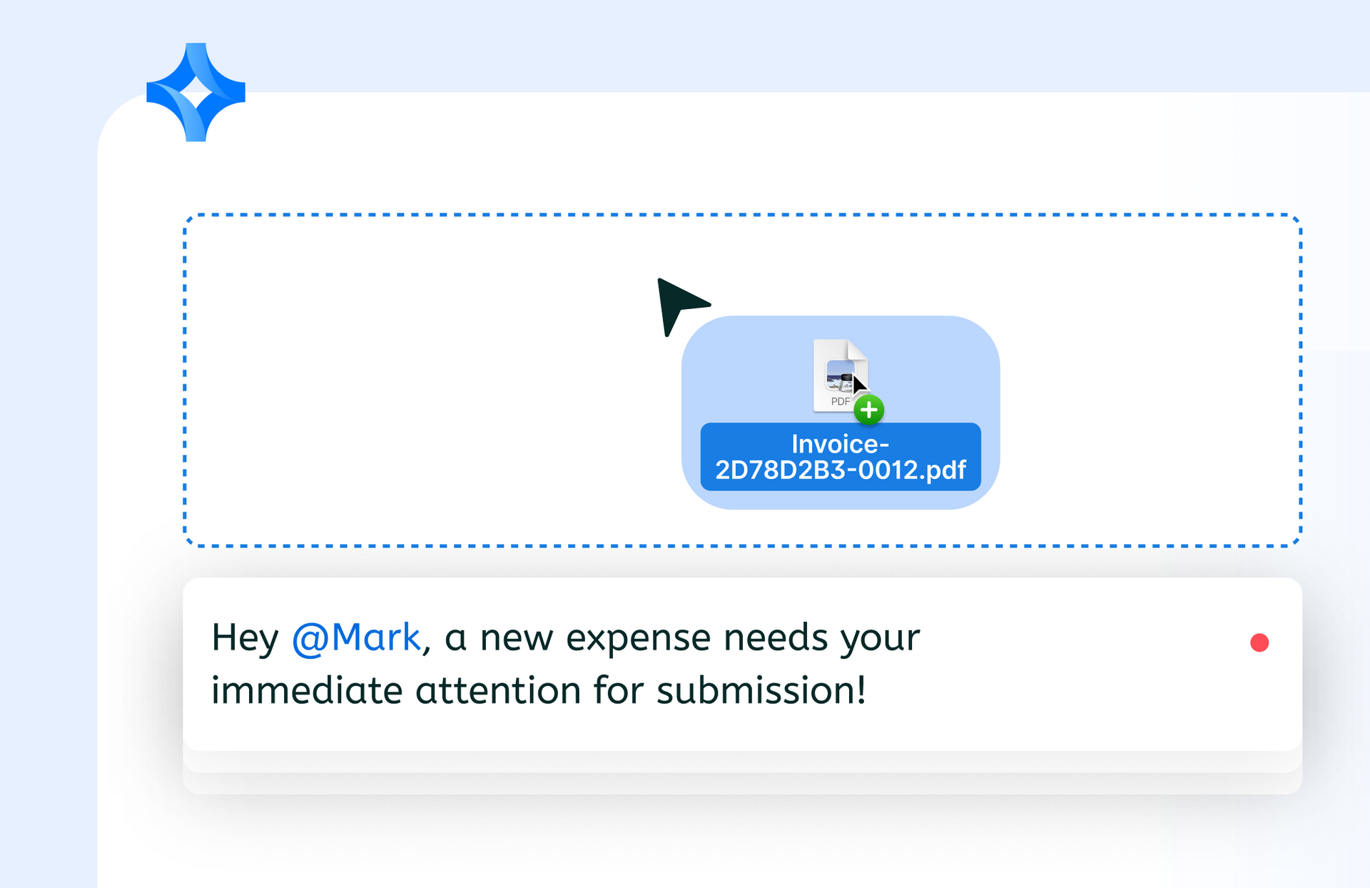 Image showing that an expense needs your attention