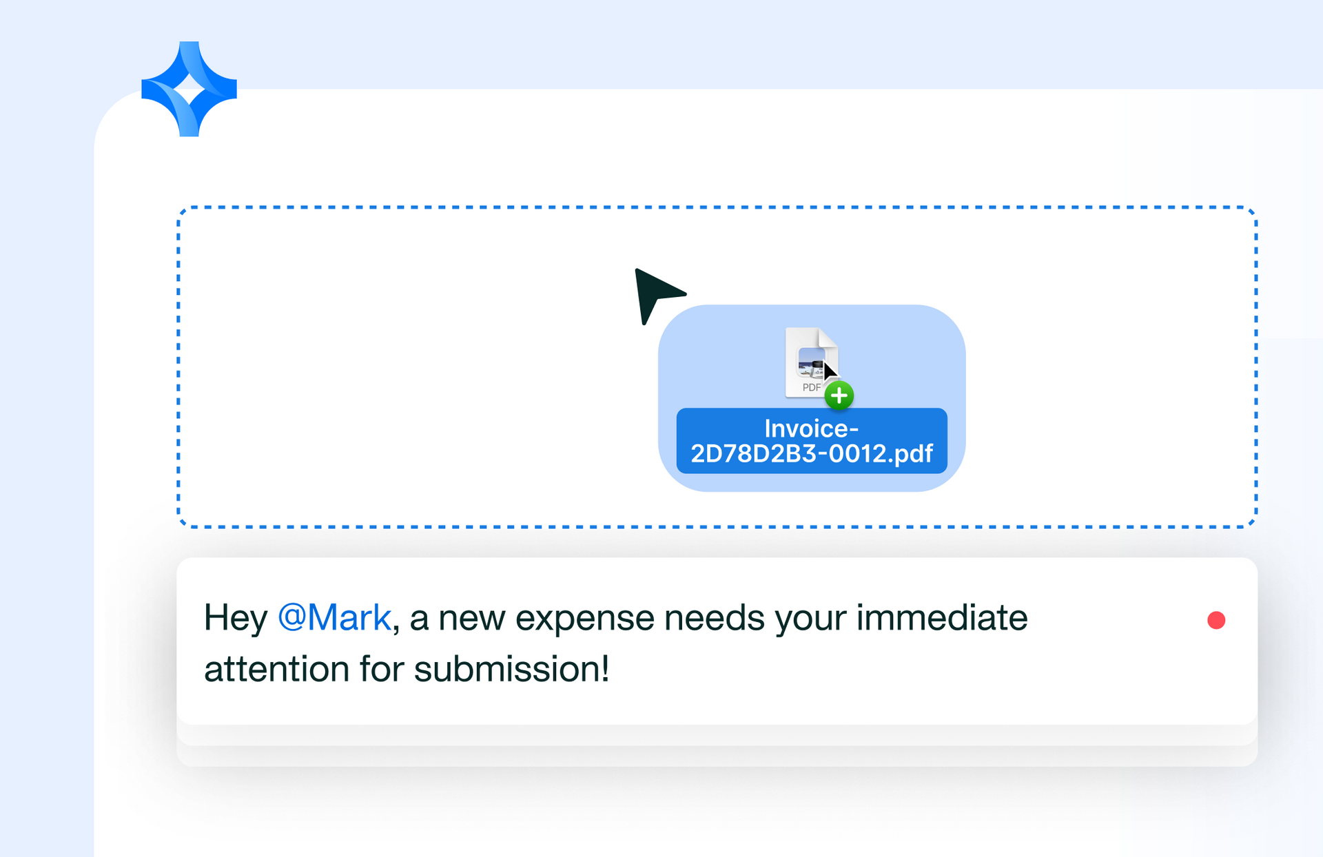 Image showing that an expense needs your attention
