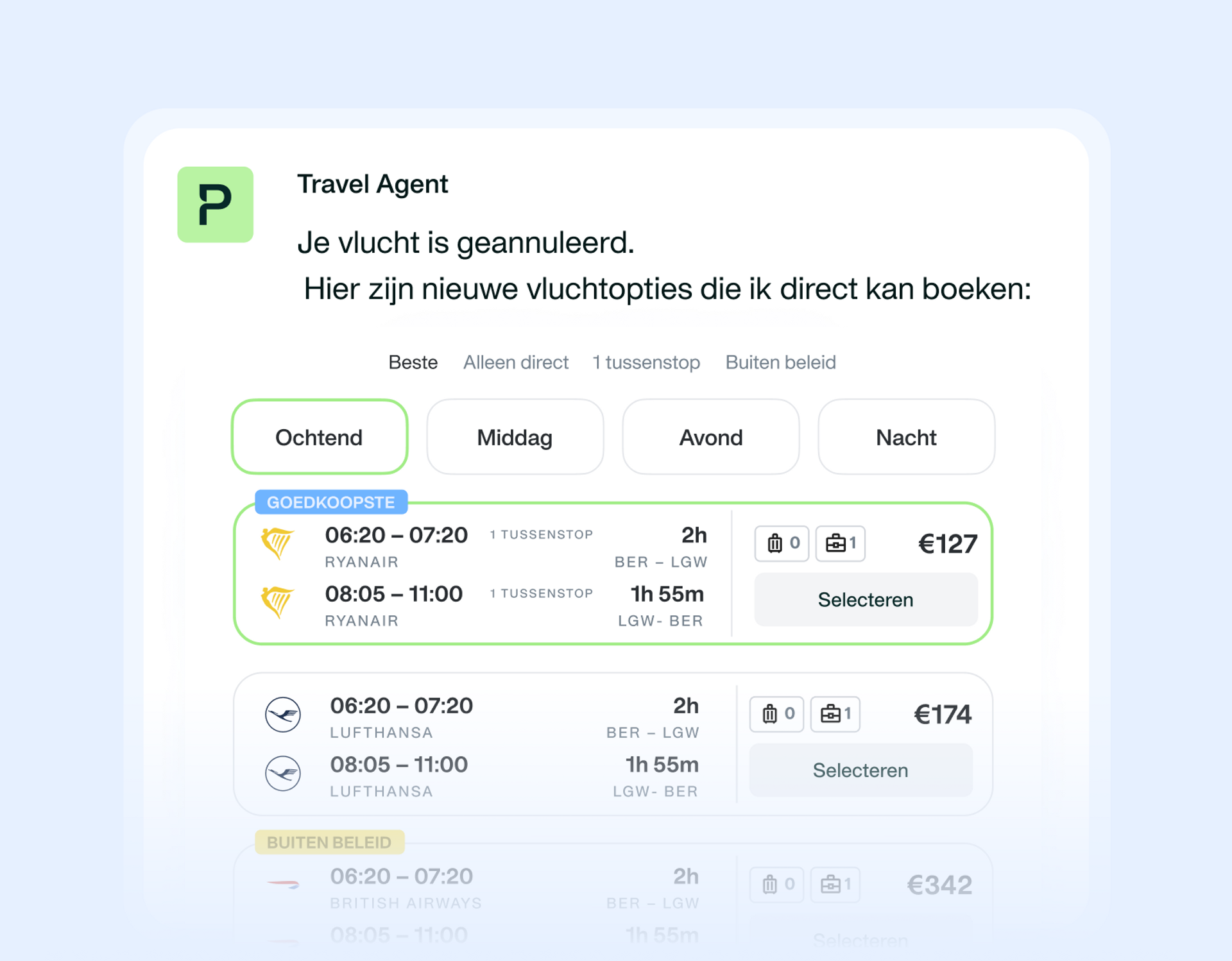Ondersteuning voor reizigers in elke stap