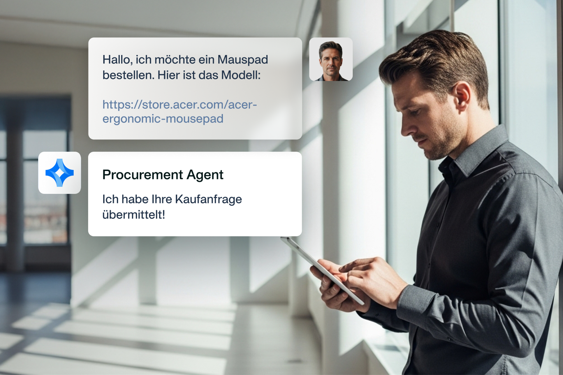 A finance professional working with the Payhawk Procurement AI Agent