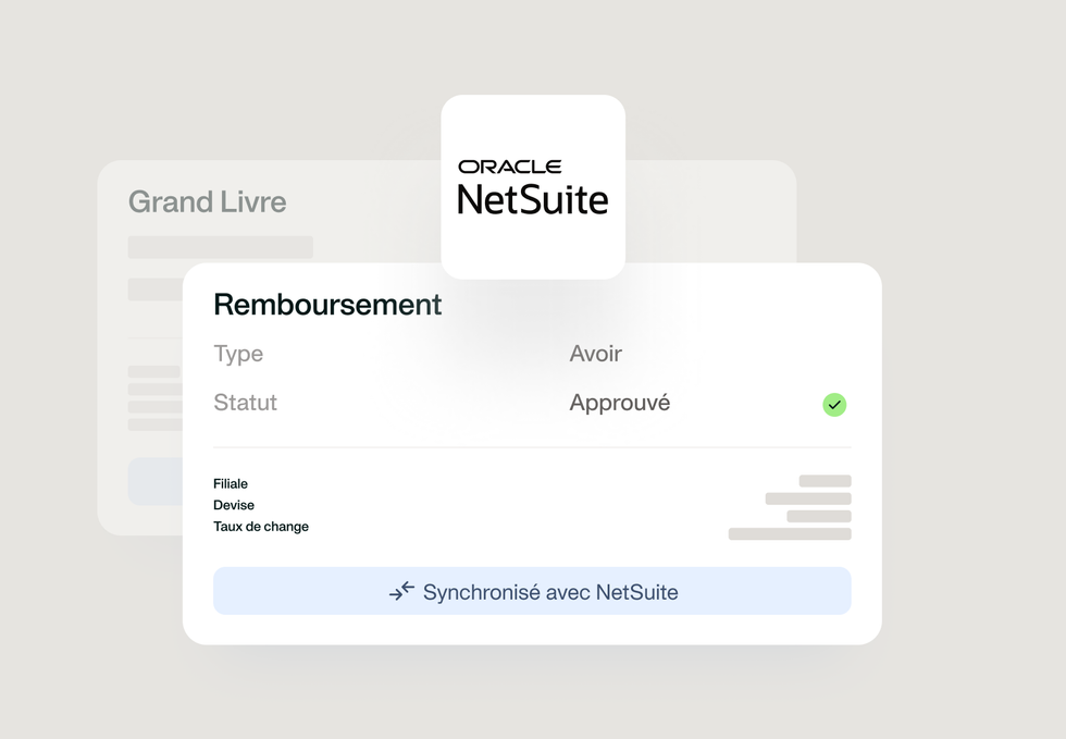 illustration d'un remboursement dans NetSuite