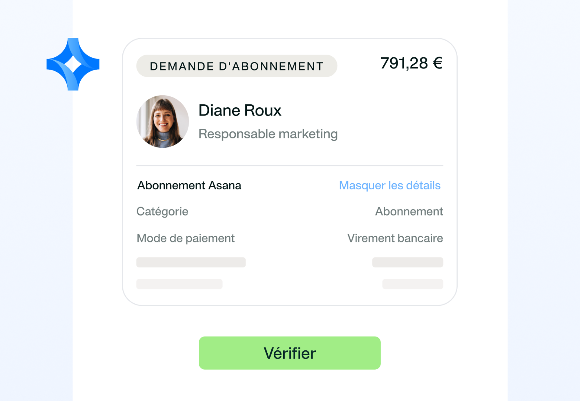 Visuel montrant comment Payhawk Procurement Agent renforce le contrôle des demandes d’achat et des approbations