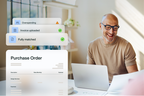 A finance professional working with the Payhawk Procurement AI Agent