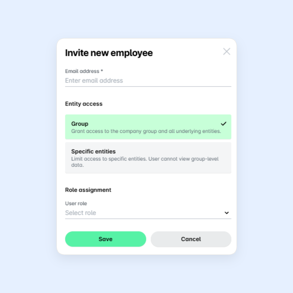illustration de la gestion des accès à la plateforme Payhawk