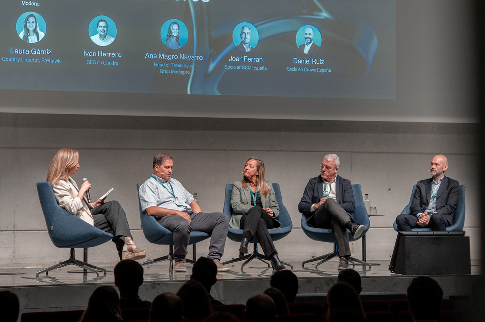 Picture of the fireside chat at the Future CFO Talks in Barcelona 