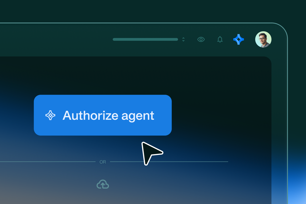 Payhawk Authorize agent button for connecting Agent Fetch to a vendor portal