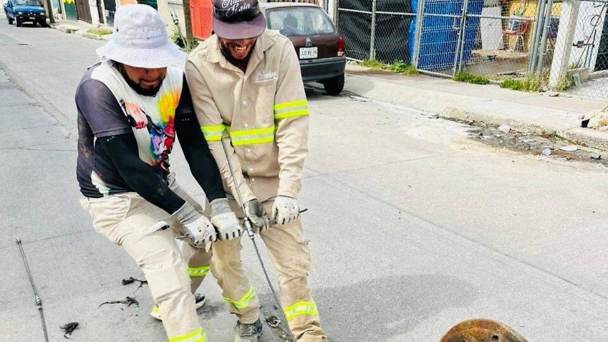 MIAA Rehabilita Red Sanitaria en Nazario Ortiz Garza