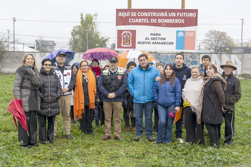 Municipalidad de Linares y Bomberos inician trabajo para futuro cuartel en sector Nuevo Amanecer