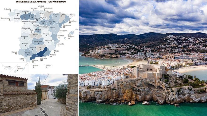 El mapa de los inmuebles del Estado sin uso en Castellón: de viviendas a solares y parcelas