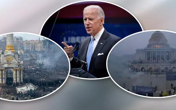 De Maidan ao Capitólio: Corvos criados espetam os olhos de Biden