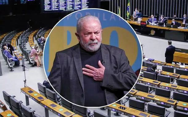 Lula e plenário da Câmara dos Deputados