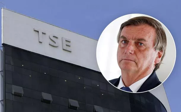 Fachada do TSE e Jair Bolsonaro