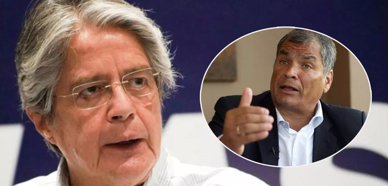 Guillermo Lasso (mais destacado) e Rafael Correa