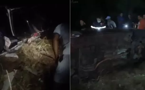 Batida entre veículos na Bahia