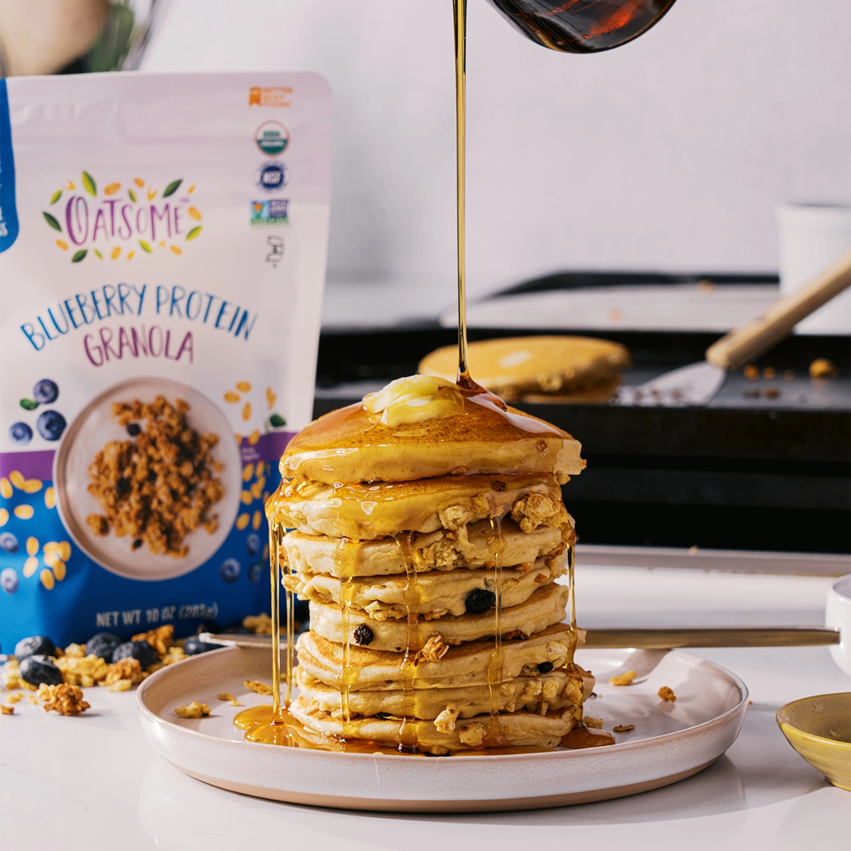 Gluten Free Granola Pancakes